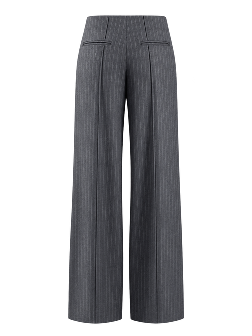 The Norman Trousers in Shady Grey, back view